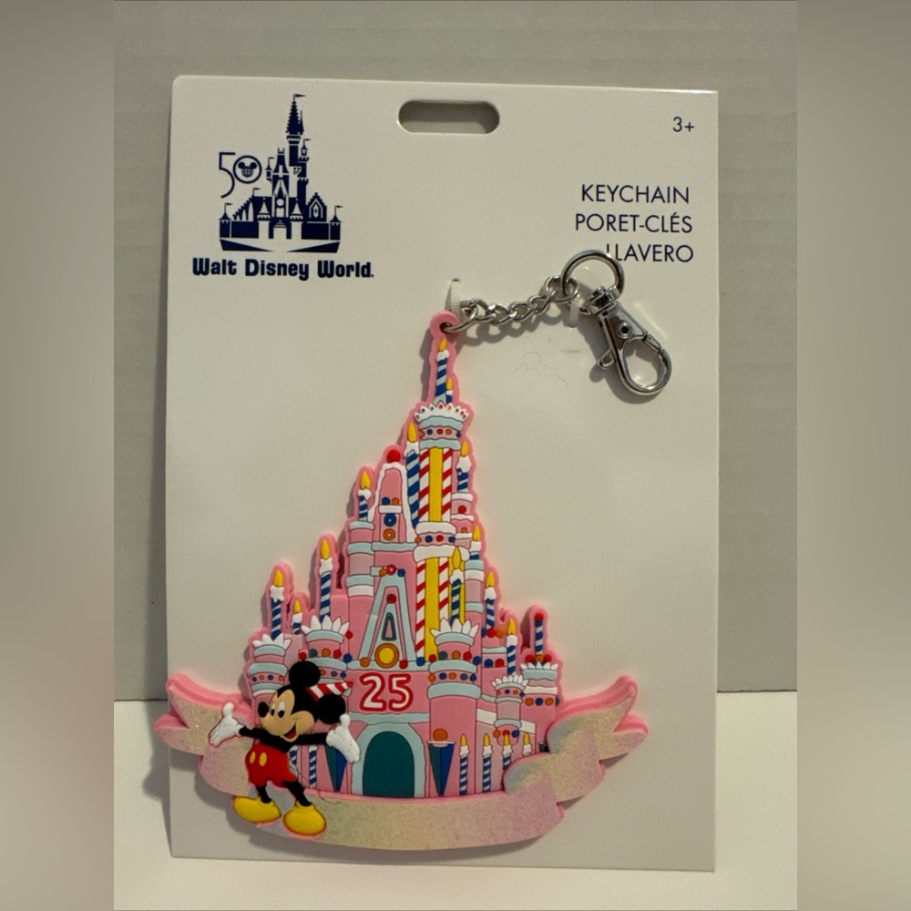 Disney Vault Pink cake Castle keychain NWT
